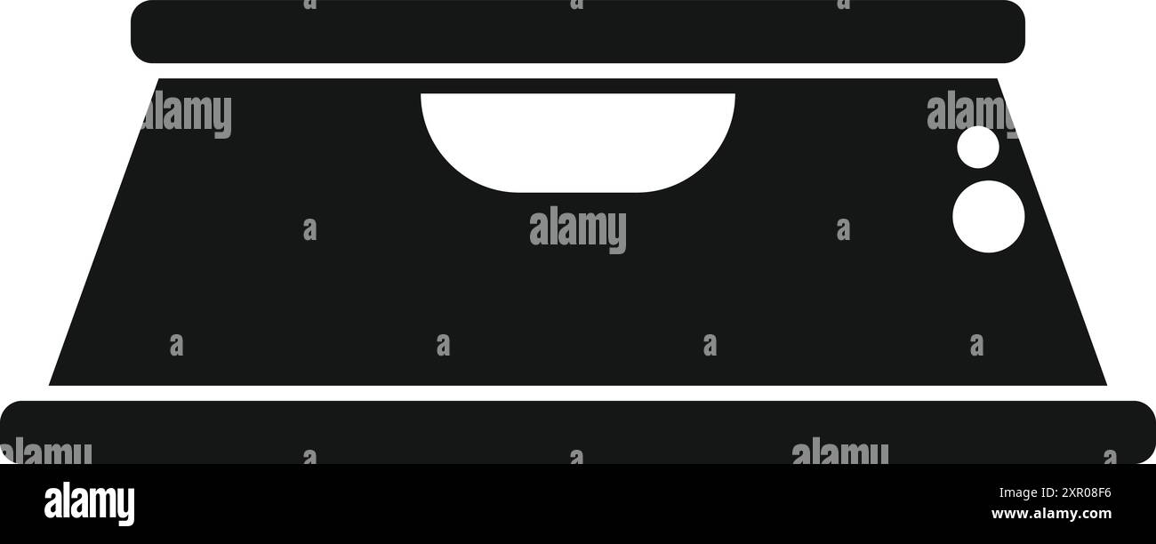 Schwarze Silhouette einer Stepper-Plattform, ein unverzichtbares Werkzeug für Herz-Kreislauf- und Krafttraining Stock Vektor