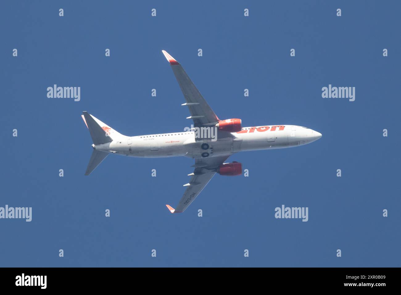 Chiangmai, Thailand - 19. Dezember 2023: HS-LUU Boeing 737-800 der Thai Lionair Airline. Fahren Sie vom Flughafen Chiangmai nach Bangkok. Stockfoto