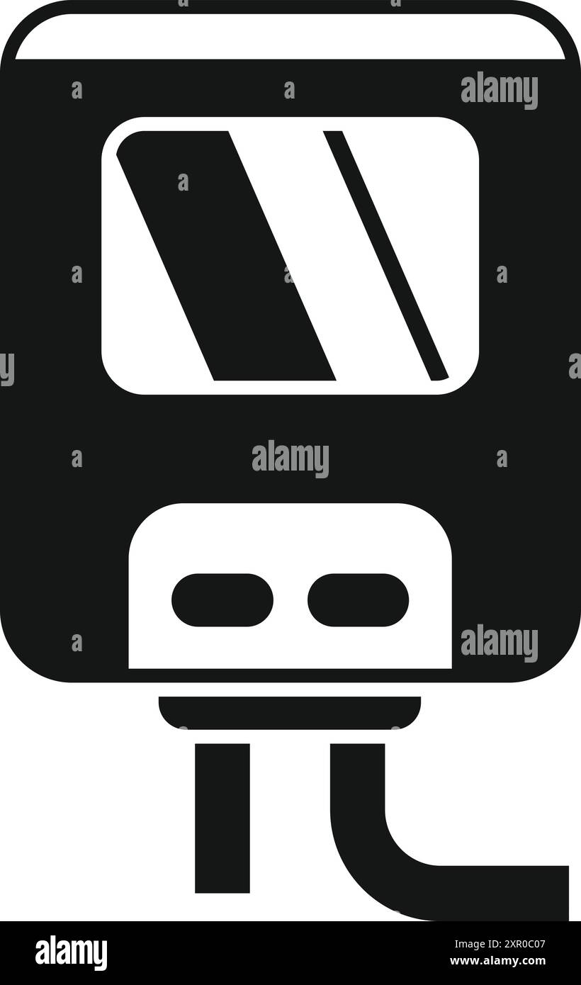 Das Symbol der Ladestation zeigt den Akkustatus an, ideal für Apps oder Websites Stock Vektor