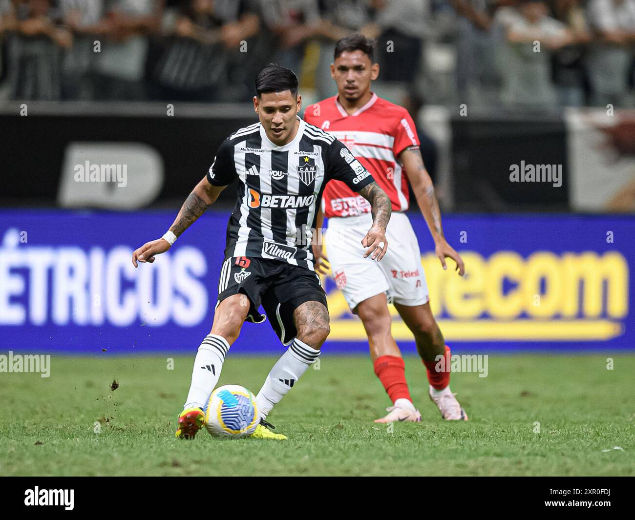 7. August 2024: Arena MRV, Belo Horizonte, Brasilien: Brasilianischer Cup-Fußball, Atletico Mineiro gegen CRB: Matias Zaracho von Atletico Mineiro, Stockfoto