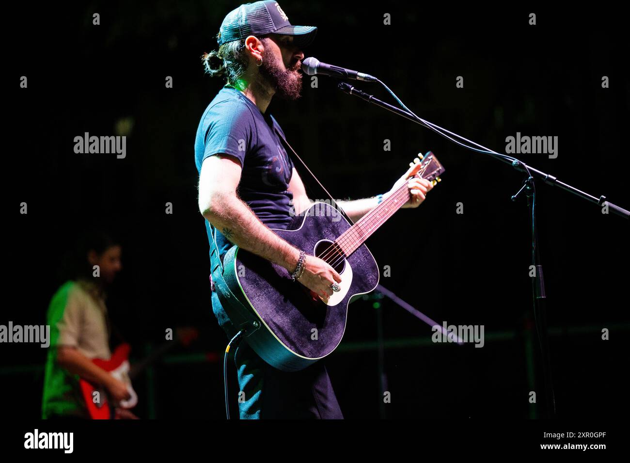 August 2024, San Vito al Tagliamento, Italien. Filippo Graziani tritt gestern Abend in San Vito al Tagliamento (Italien) auf Stockfoto