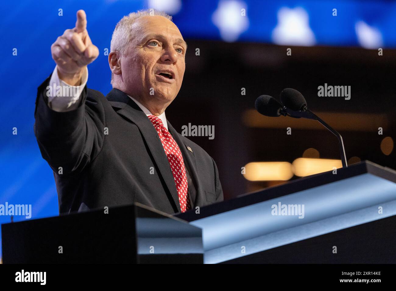 Milwaukee, Vereinigte Staaten von Amerika, 16. Juli 2024, Repräsentant Steve Scalise (R-LA) beim Republican National Convention in Milwaukee Stockfoto