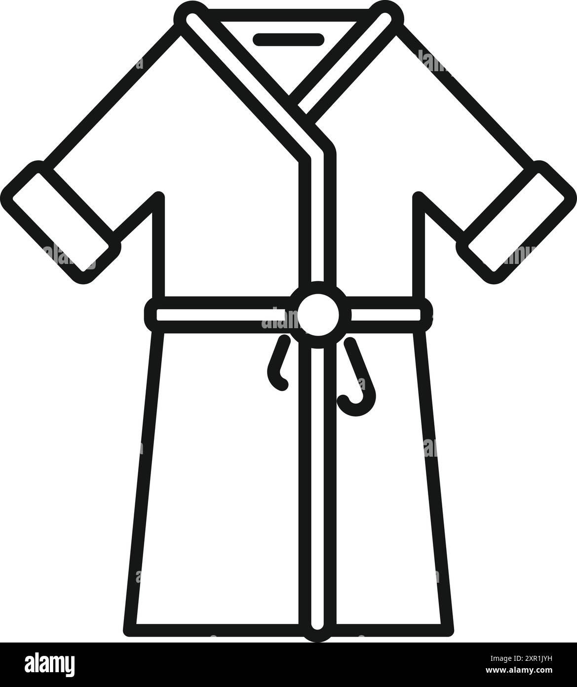 Dieses Symbol für einen sauberen Bademantel ist perfekt für Websites und Apps im Zusammenhang mit Hotels, Spas und Gastfreundschaft Stock Vektor