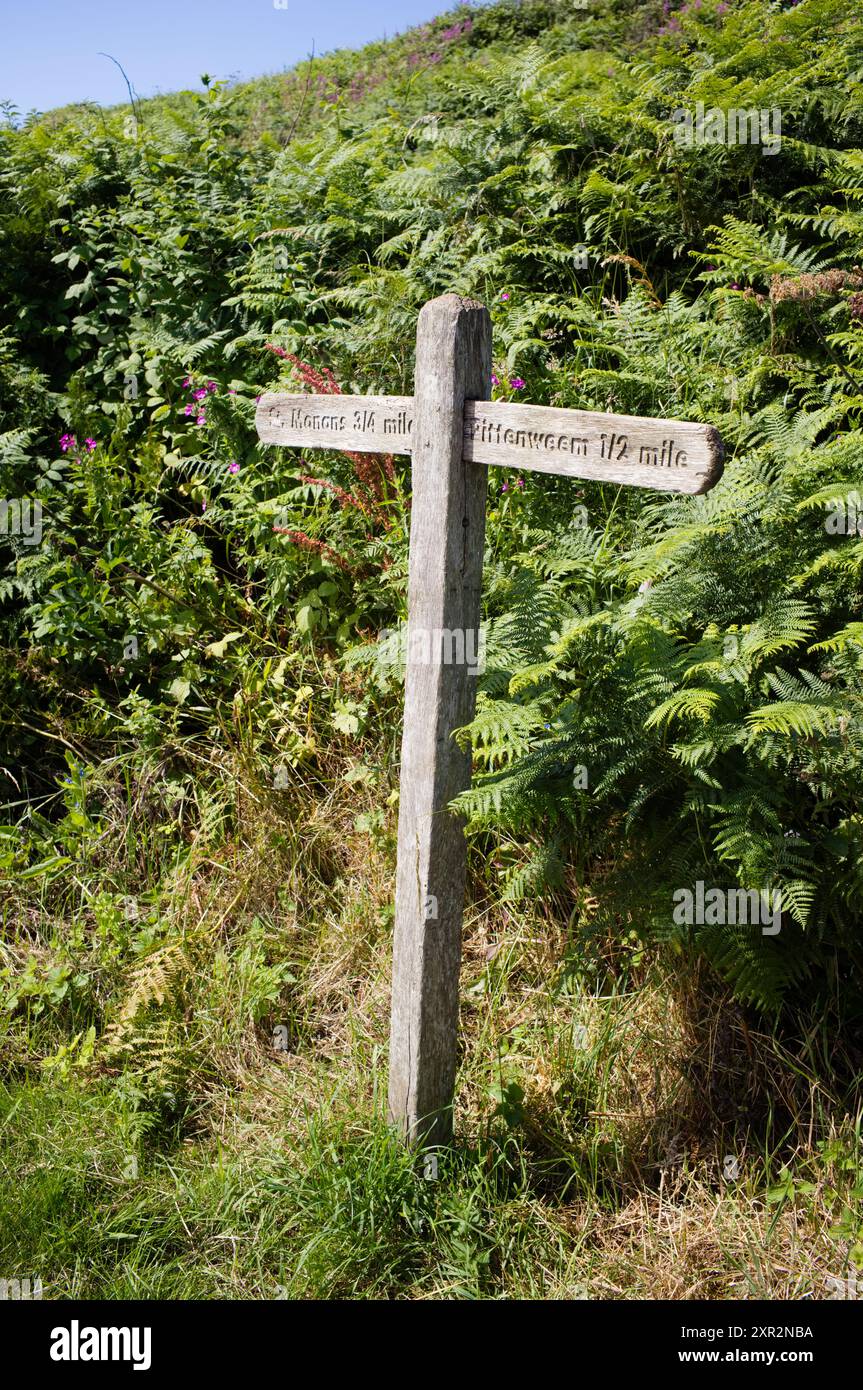 Es liegt nicht weit zwischen St. Monans und Pittenweem am Fife Coastal Path Stockfoto