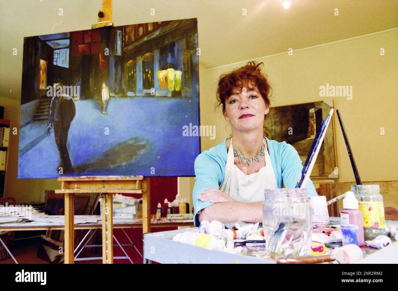 Jeanette de Bruin, Künstlerin, 01-10-2003, Whizgle Dutch News: Historical Images Tailored for the Future. Erkunden Sie die Vergangenheit der Niederlande mit modernen Perspektiven durch Bilder von niederländischen Agenturen. Verbinden der Ereignisse von gestern mit den Erkenntnissen von morgen. Begeben Sie sich auf eine zeitlose Reise mit Geschichten, die unsere Zukunft prägen. Stockfoto