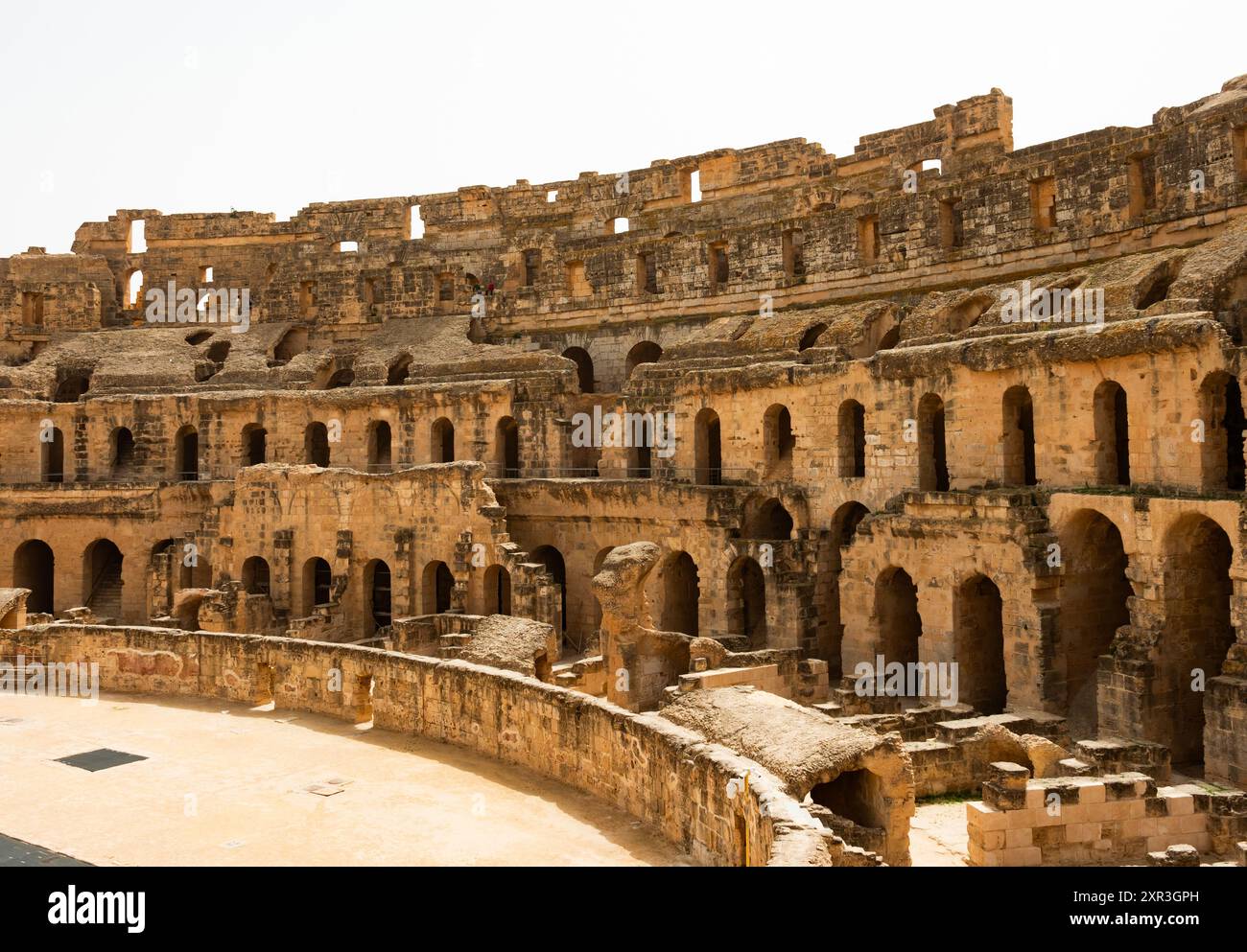 Römisches Kolosseum in El Jem, drittgrößtes kolosseum der Welt. Tunesien, Afrika Stockfoto