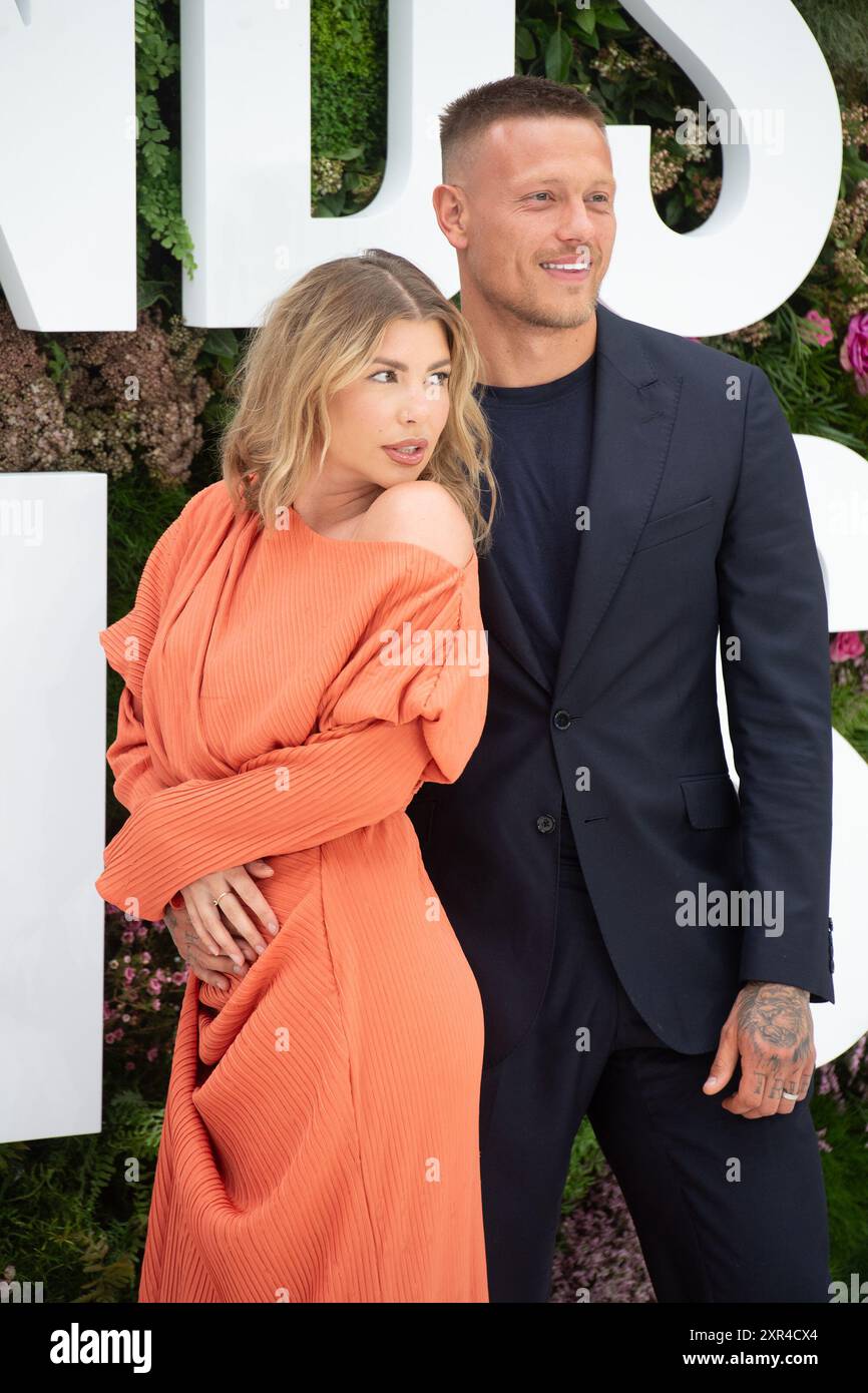 London, Großbritannien. August 2024. Im Bild: Olivia Bowen und Alex Bowen nehmen an der UK-Gala „IT Ends With US“ am Odeon Luxe Leicester Square Teil. Quelle: Justin Ng/Alamy Live News Stockfoto