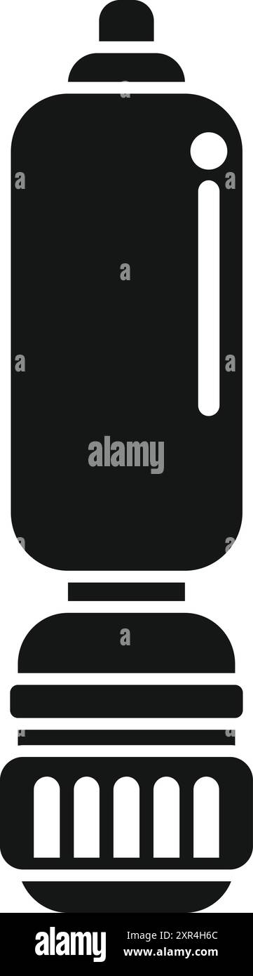 Das Symbol der schwarzen Glyphe steht für eine Sprühdose, die Kreativität, Street Art und urbanen Ausdruck symbolisiert Stock Vektor