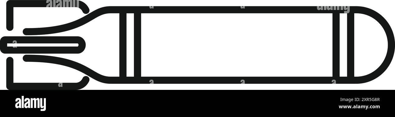 Torpedo startet, um anzugreifen, was U-Booten und Schiffen Schaden zufügt Stock Vektor