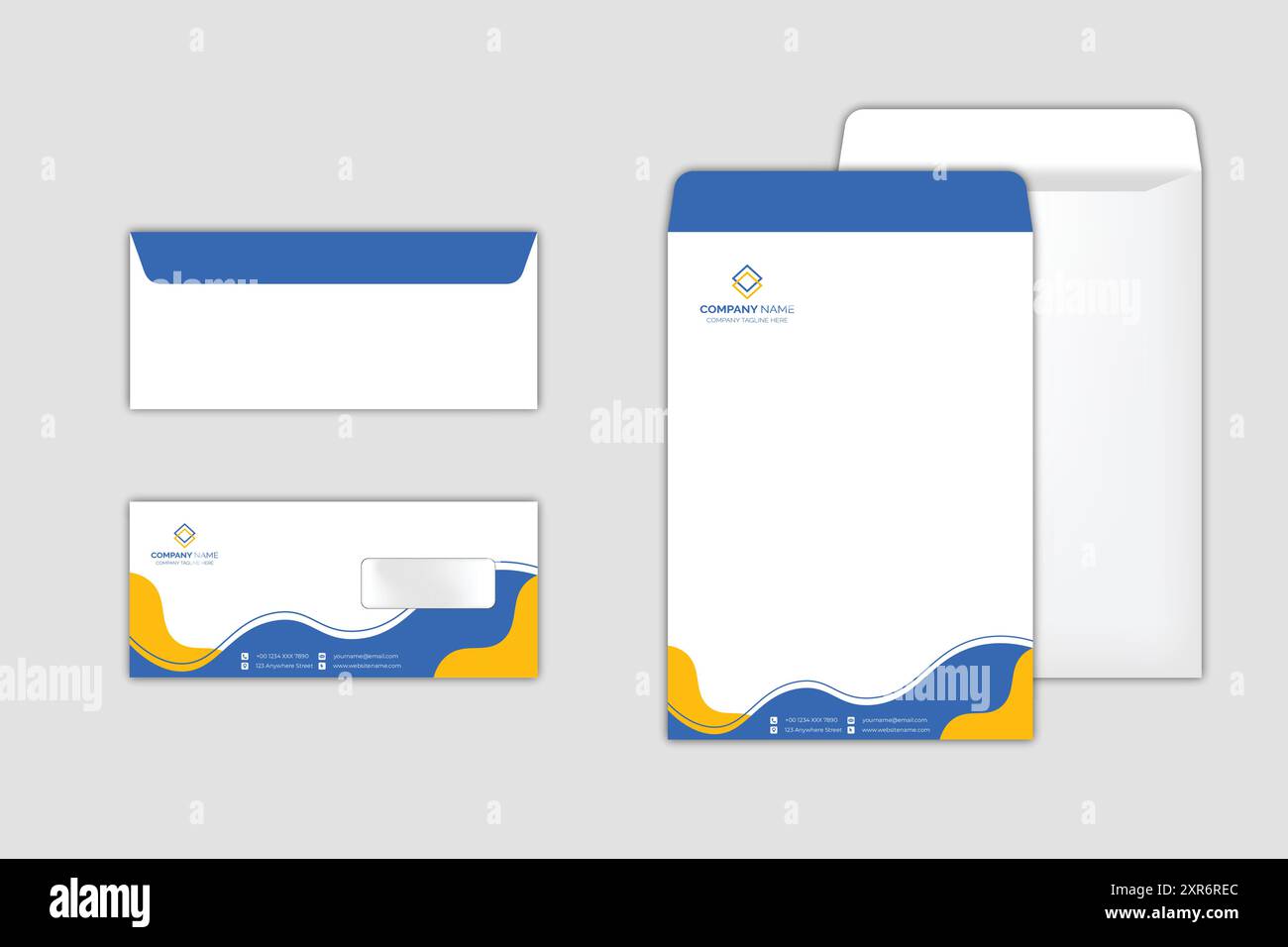 Vorlage für Corporate Envelope Design Set Stock Vektor