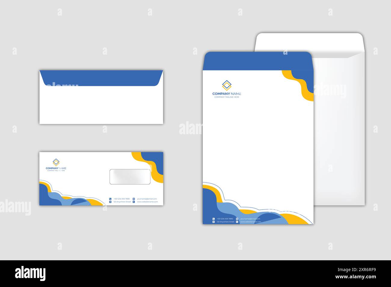 Vorlage für Corporate Envelope Design Set Stock Vektor