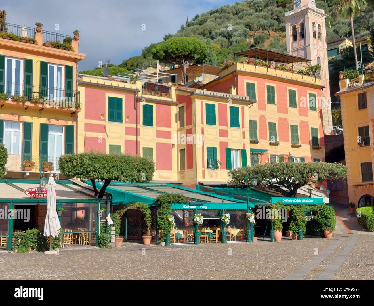 Luxuriöser Mittelmeerurlaub in Portofino Italien Stockfoto