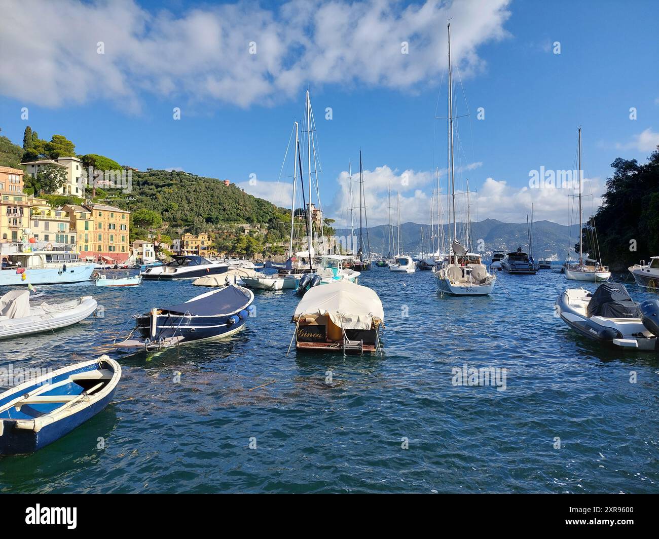 Luxuriöser Mittelmeerurlaub in Portofino Italien Stockfoto
