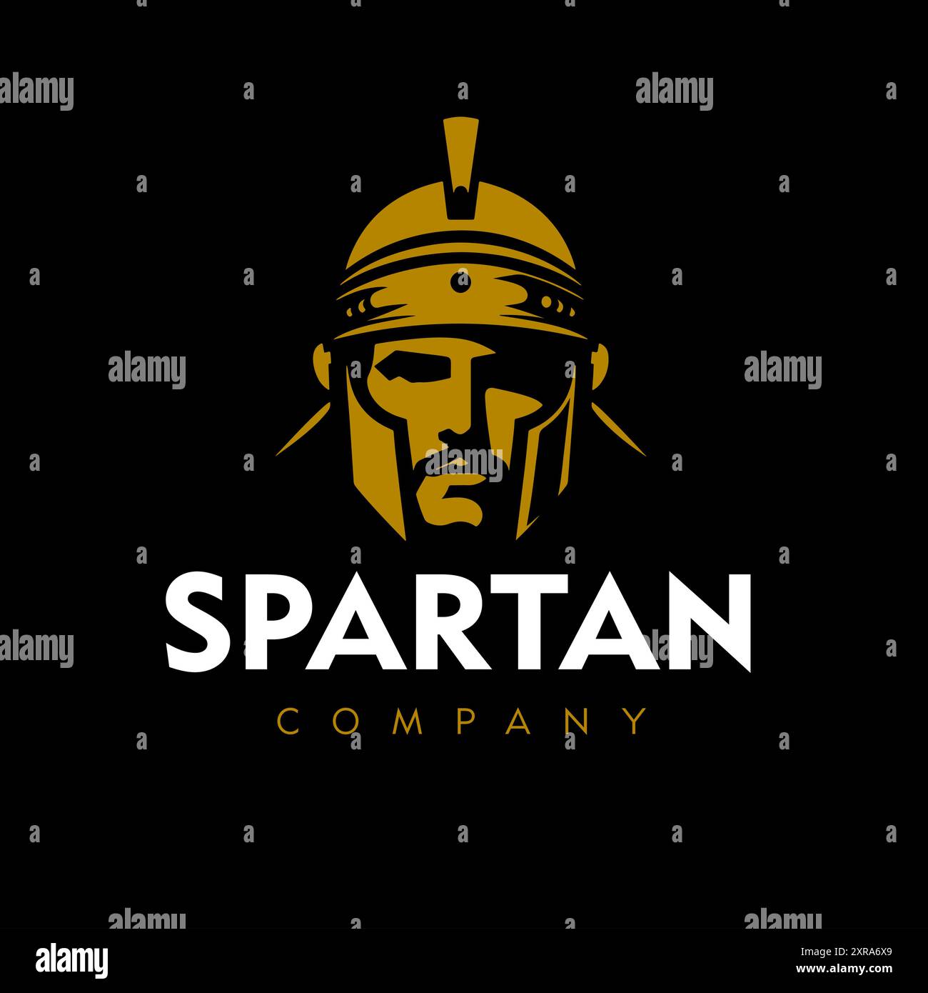 Spartan Company - Vektor Flache Logo-Illustration Stock Vektor
