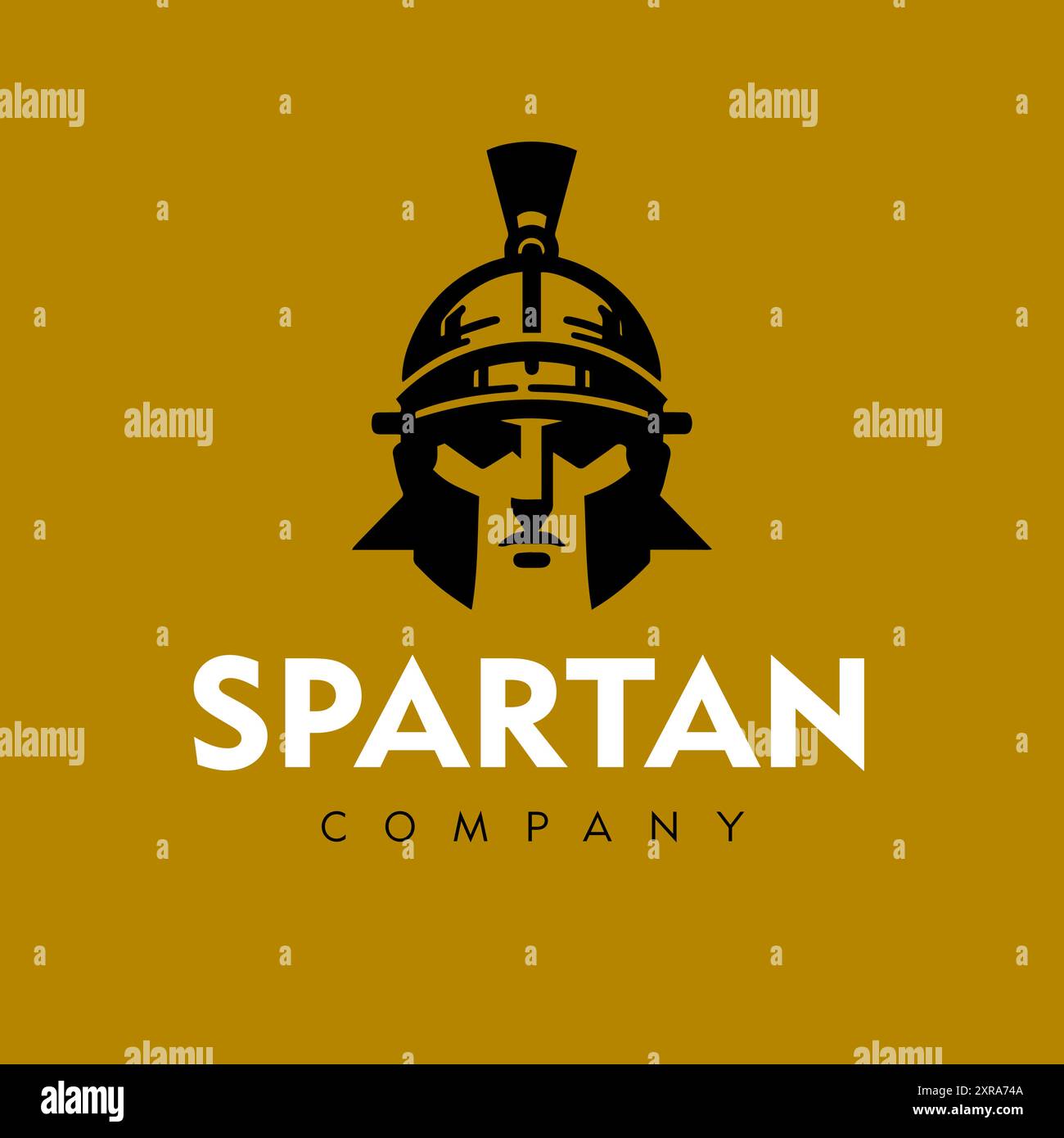 Spartan Company - Vektor Flache Logo-Illustration Stock Vektor