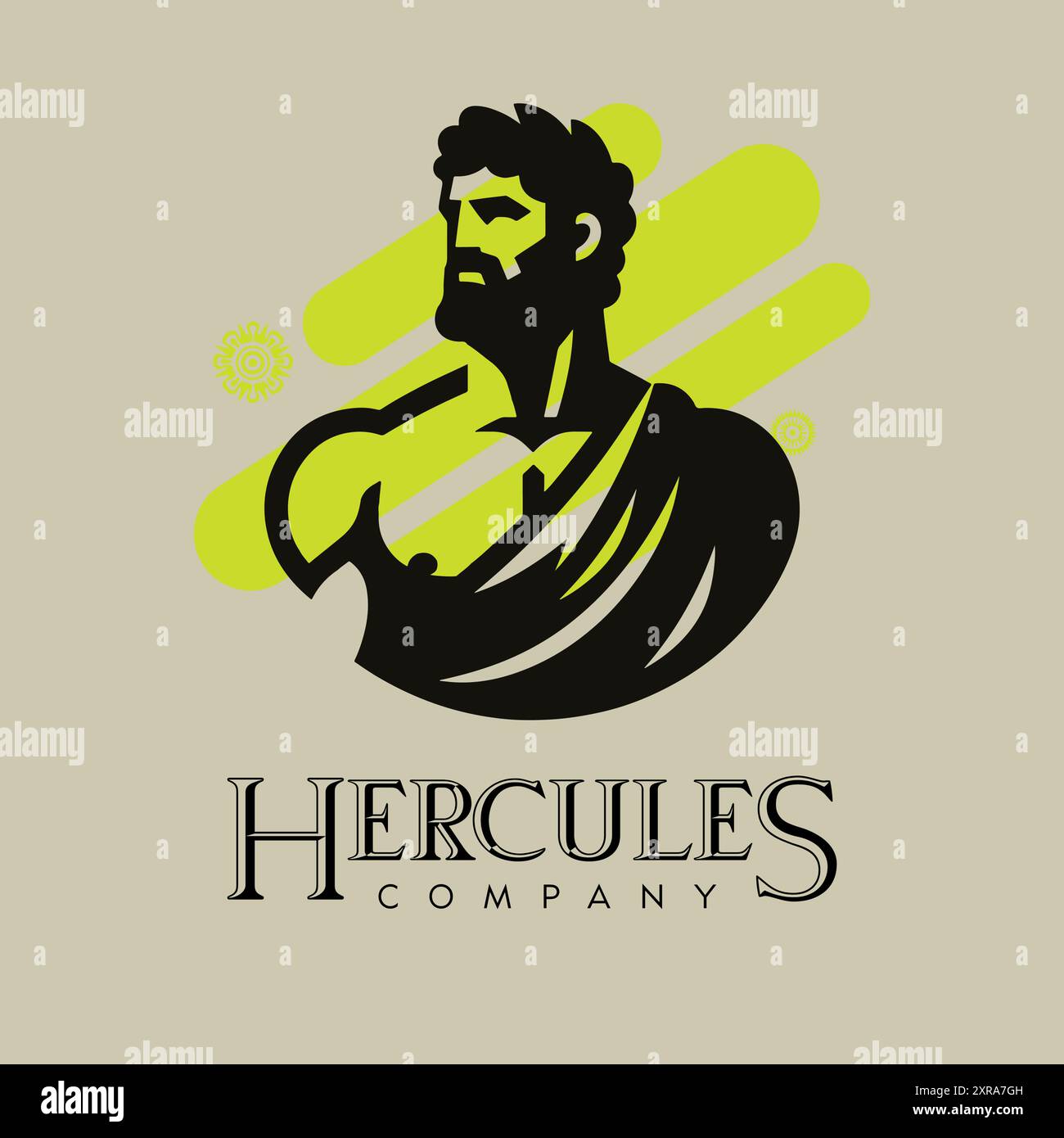 Hercules Company - Vektor Flache Logo-Illustration Stock Vektor