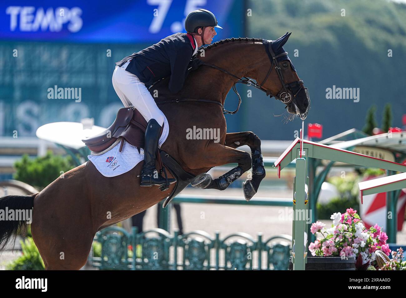 Versailles, Frankreich. August 2024. VERSAILLES, FRANKREICH - 6. AUGUST: Ben Maher aus Großbritannien trat am 11. Tag der Olympischen Spiele 2024 im Chateau de Versailles am 6. August 2024 in Versailles an. (Foto von Andre Weening/Orange Pictures) Credit: Orange Pics BV/Alamy Live News Stockfoto