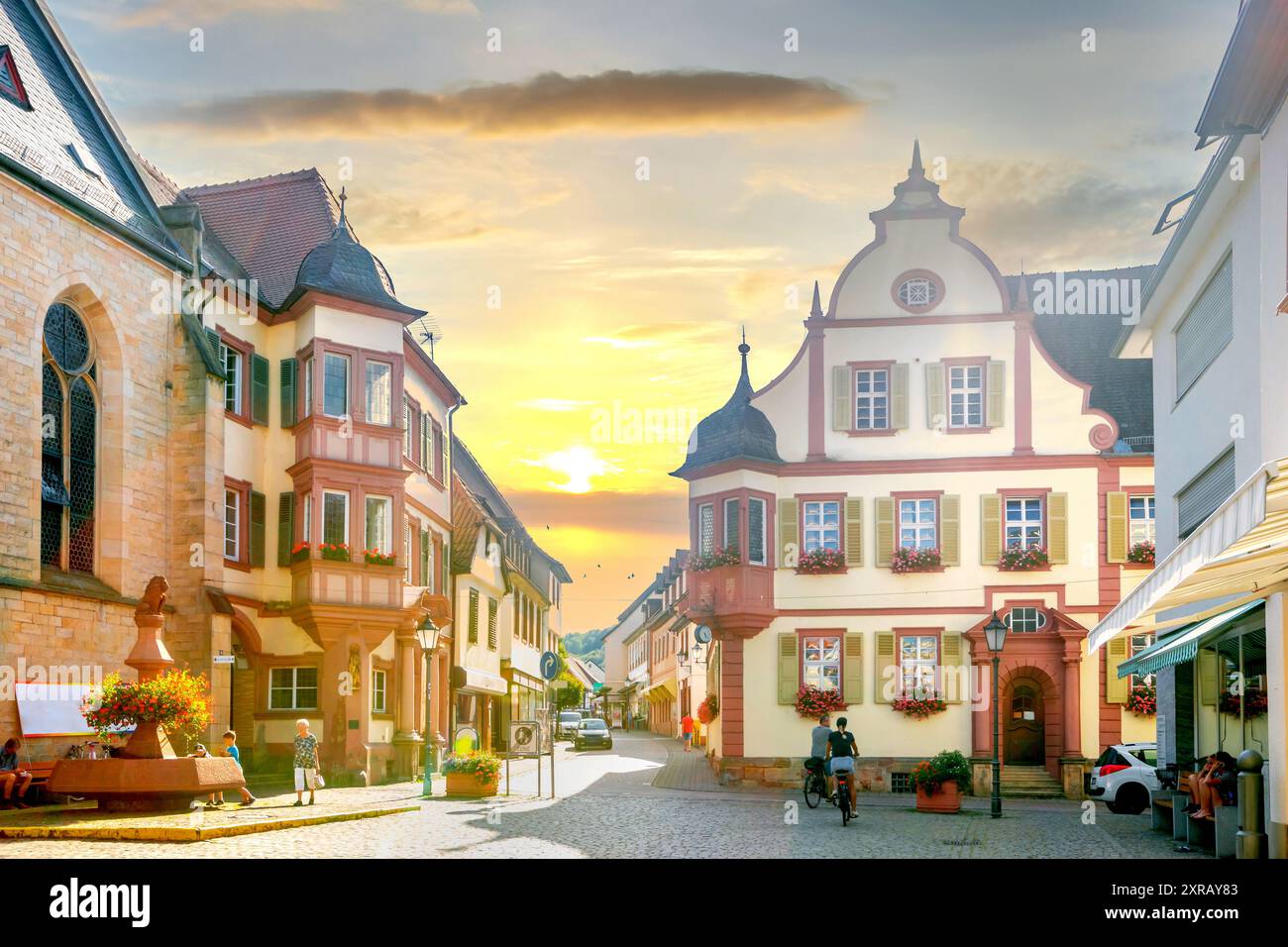 Altstadt von Bad Bergzabern, Deutschland Stockfoto