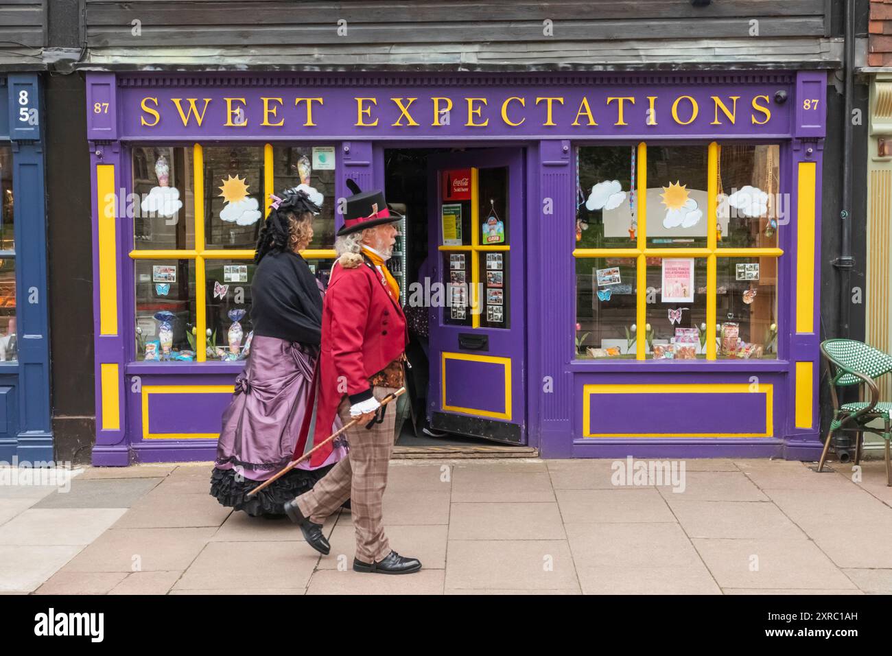 England, Kent, Rochester, Dickens Festival, Menschen in viktorianischen Kostümen beim jährlichen Dickens Festival Stockfoto