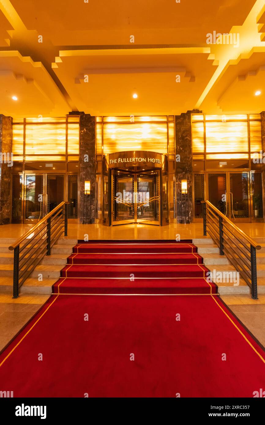 Asien, Singapur, Das Fullerton Hotel, Haupteingang Stockfoto