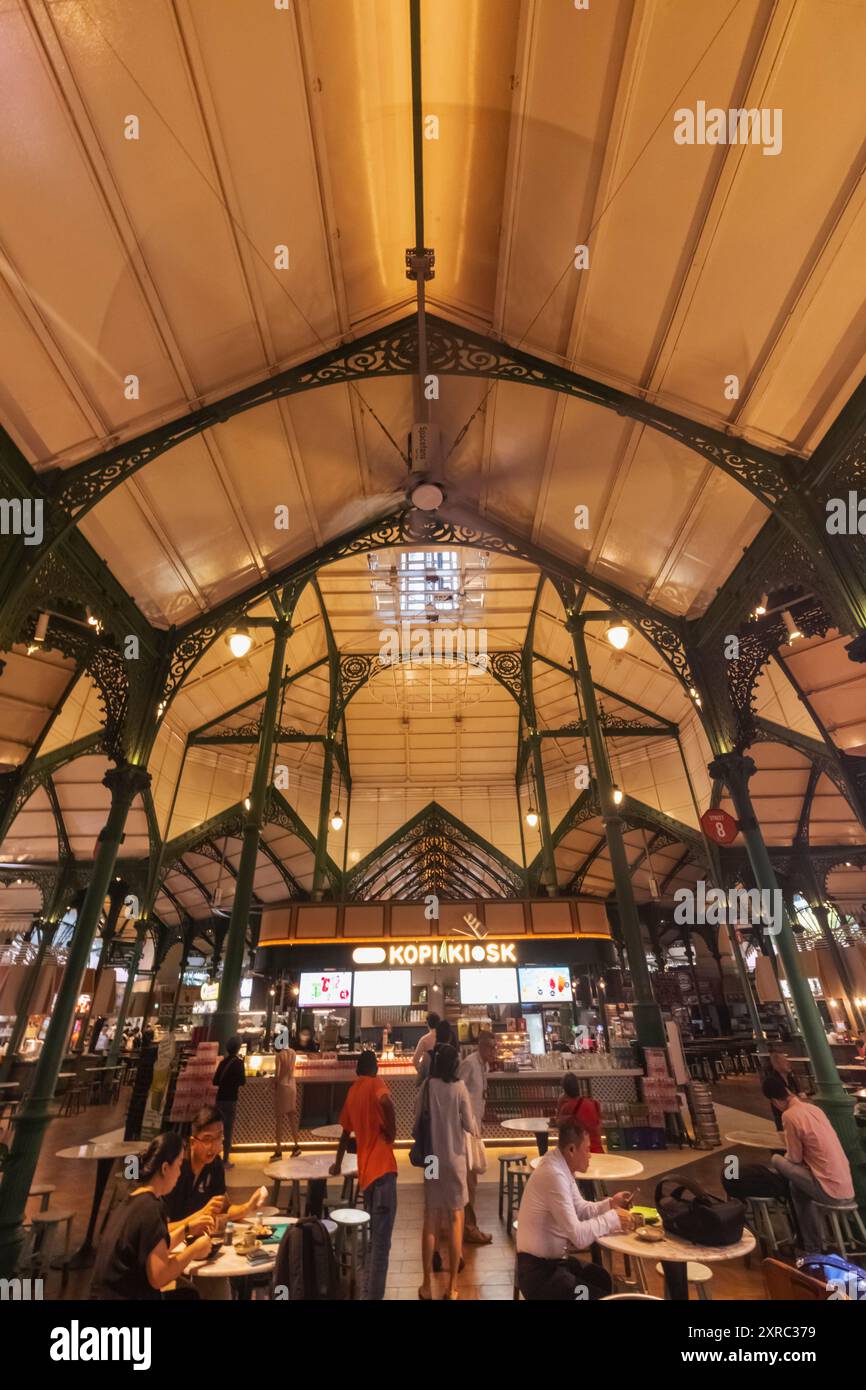 Asien, Singapur, Lau Pa Sat Food Market, Innenansicht Stockfoto