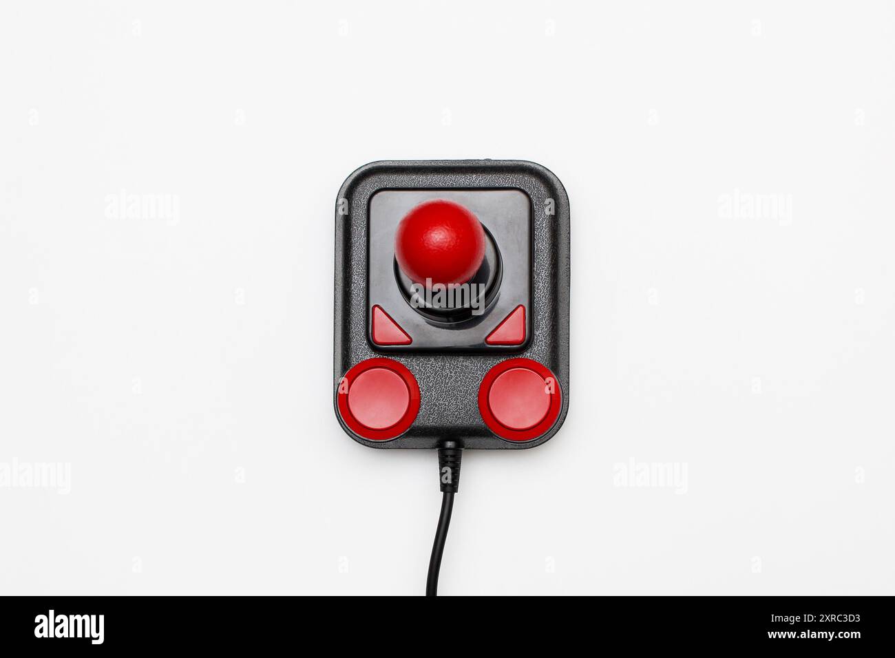 Klassischer Retro-Gaming-Joystick-Controller isoliert Stockfoto
