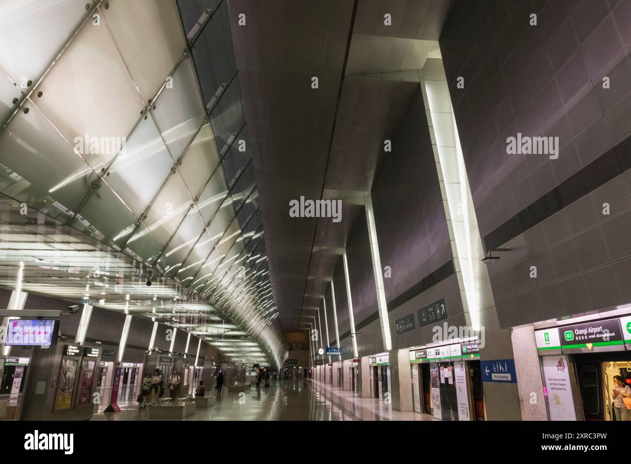 Asien, Singapur, Changi Airport U-Bahn-Station Stockfoto