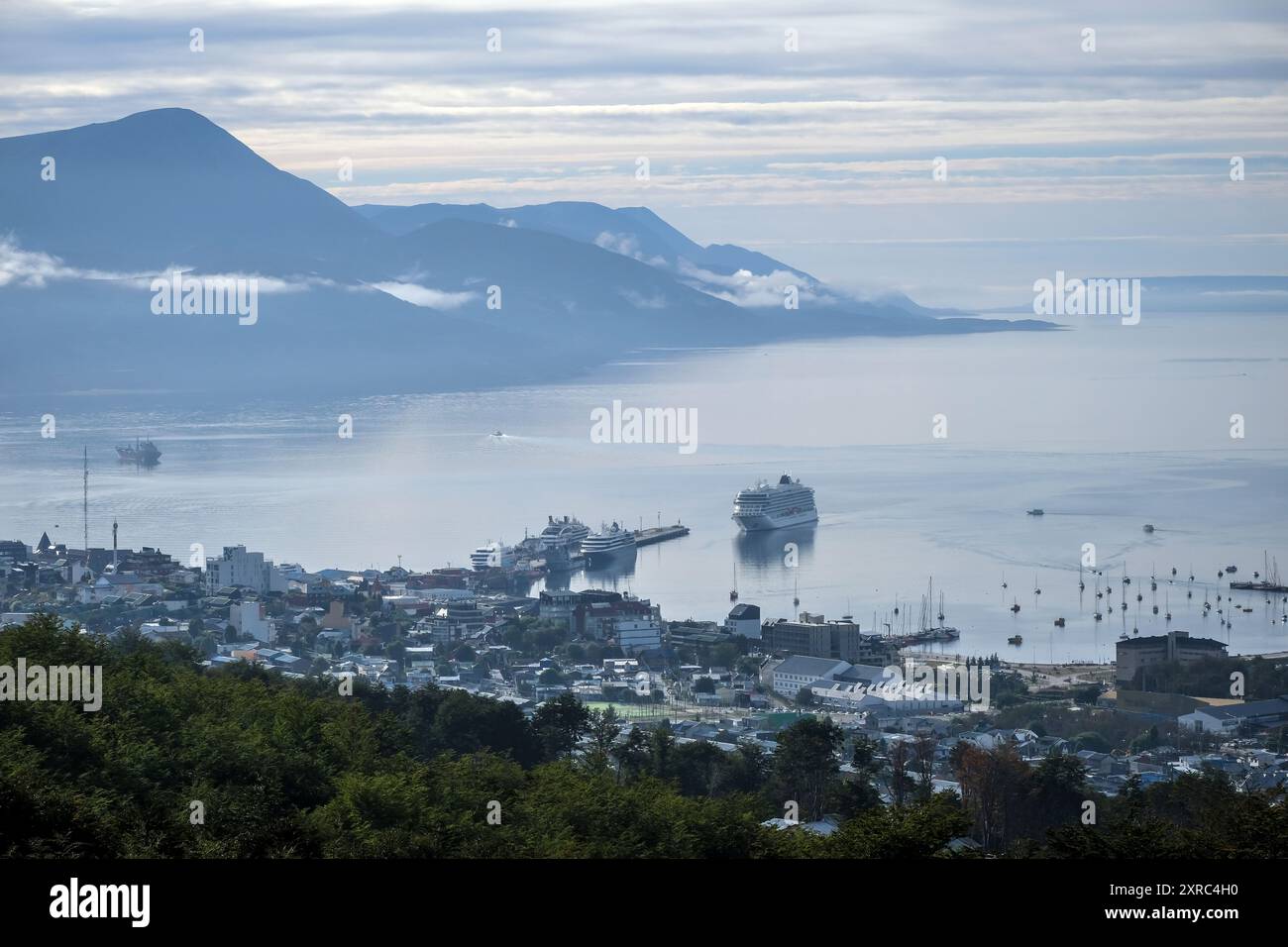 Sonnenaufgang, Beagle Channel, Ushuaia, Feuerland, Argentinien Stockfoto