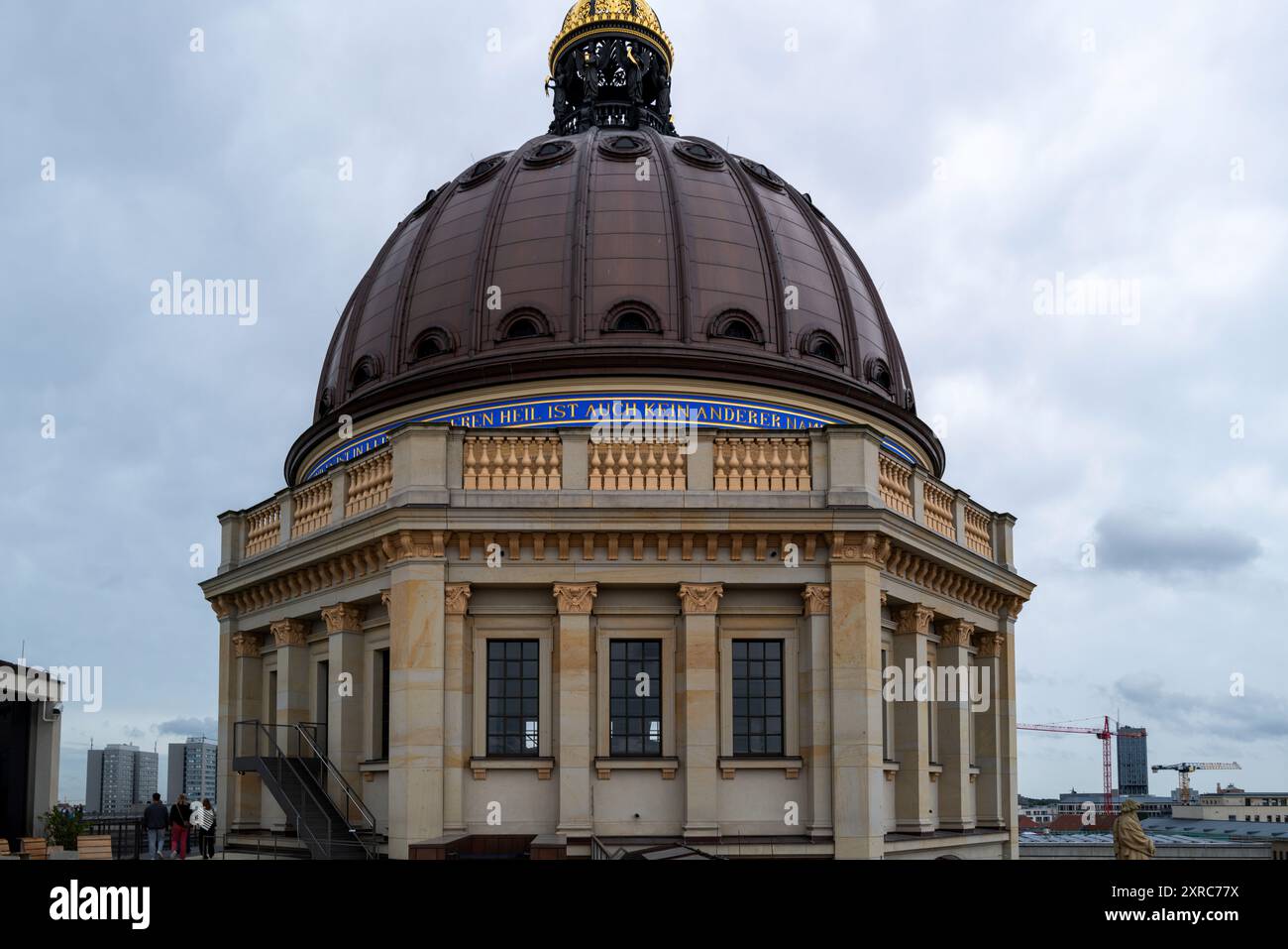 Berlin, Terrasse des Humboldt-Forums, Museum, Berliner Stadtschloss Stockfoto