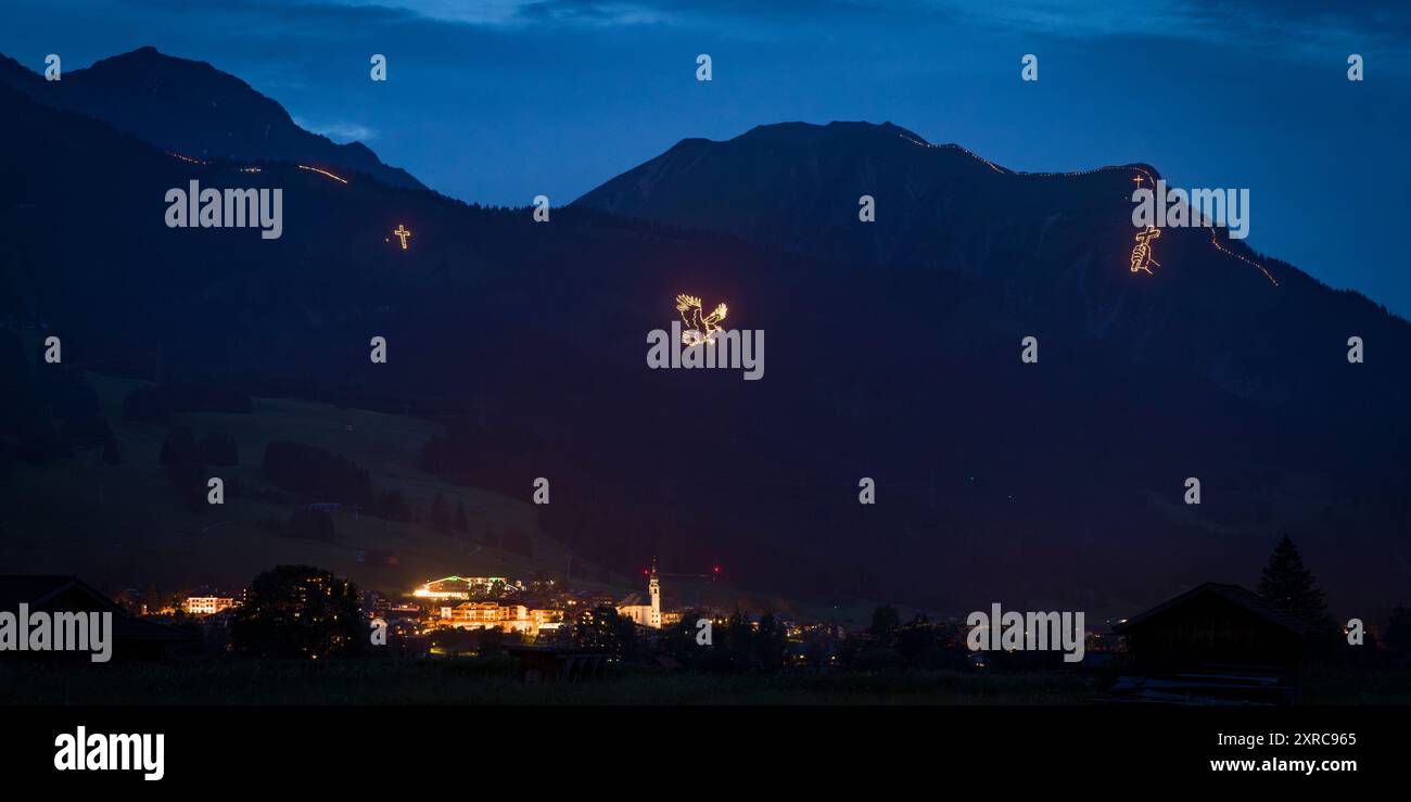 Tiroler Zugspitz Arena, Mittsommerfeuer, Tirol, Österreich Stockfoto