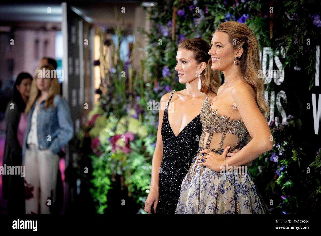 Kopenhagen, Dänemark. August 2024. Hauptdarstellerin Blake Lively und Nebendarstellerin Isabela Ferrer. Galapremiere des Films IT Ending with US in Imperial in Kopenhagen, Freitag, den 9. August 2024. (Foto: Nils Meilvang/Scanpix 2024) Credit: Ritzau/Alamy Live News Stockfoto