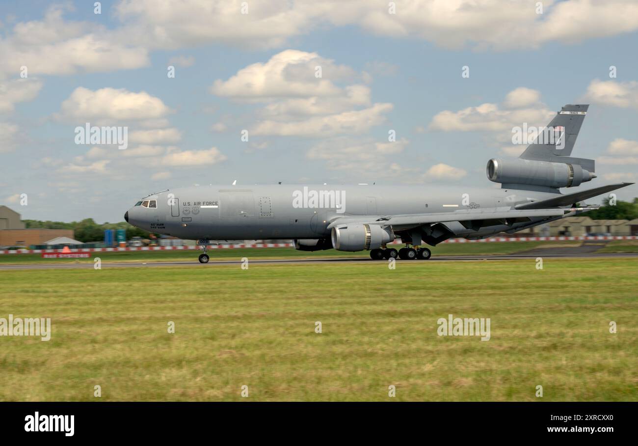 USAF KC-10 Extender, Ankunft am Royal International Air Tattoo 2024 Stockfoto