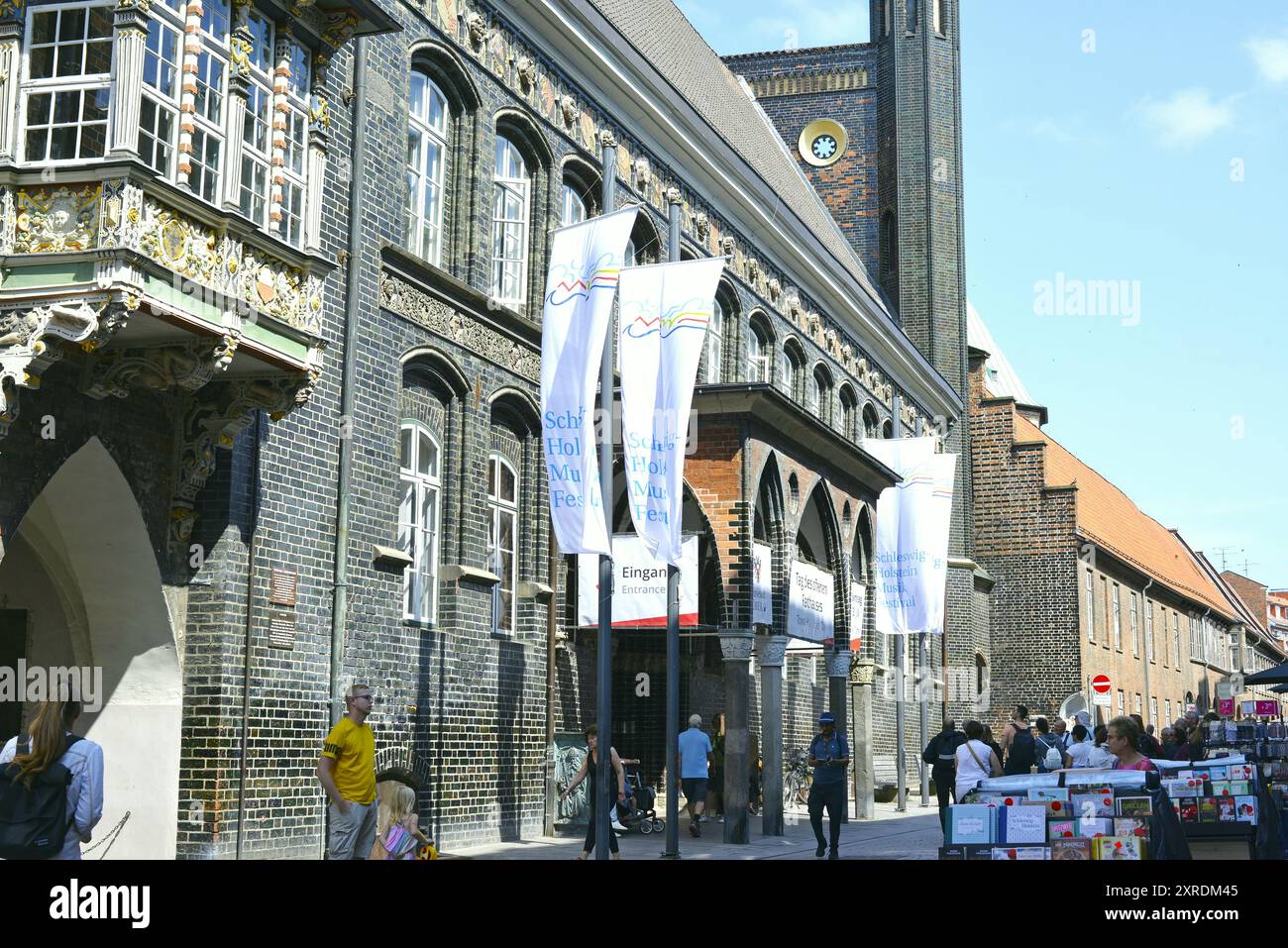 Das Rathaus ist Sitz des Bürgermeisters und Rathaus der Hansestadt Lübeck. Stockfoto