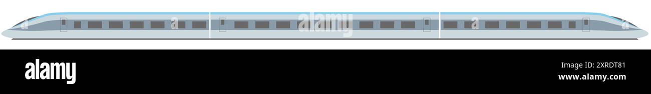 Blaue Abbildung des Hochgeschwindigkeitszugs Stockfoto