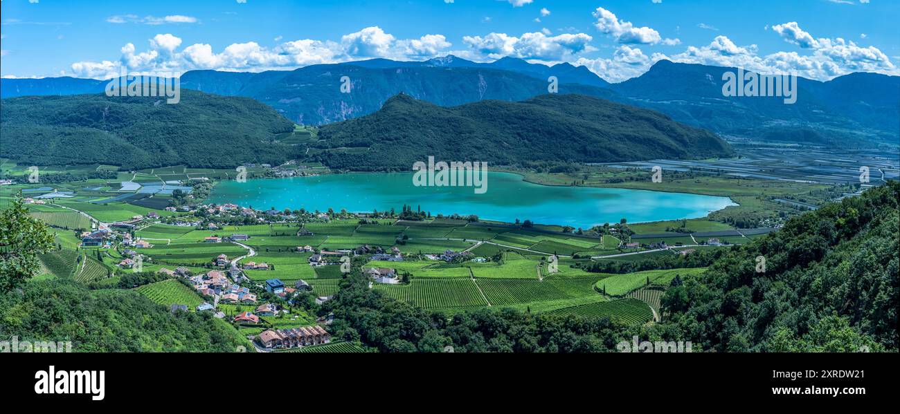Kalterer See oder Kalterer See in Südtirol, Italien Stockfoto