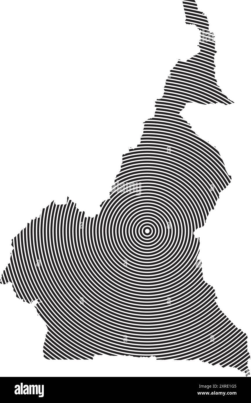 Kamerun Karte Symbol Illustration Design Stock Vektor