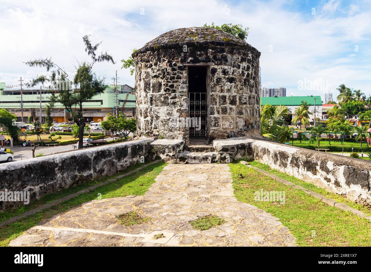 Bollwerk bei Fort San Pedro, einer Festung aus der spanischen Kolonialzeit in Cebu City, Philippinen Stockfoto