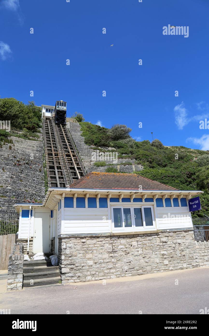 West Cliff Lift (Standseilbahn), Bournemouth, Dorset, England, Großbritannien, Großbritannien, Großbritannien, Europa Stockfoto
