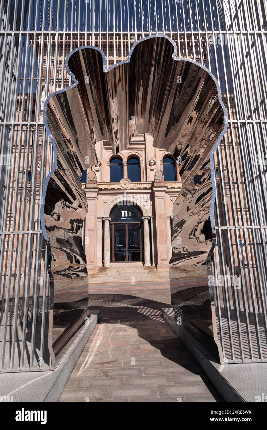 Edelstahlbogenskulptur von Ai Wei Wei, Stockholm, Schweden Stockfoto