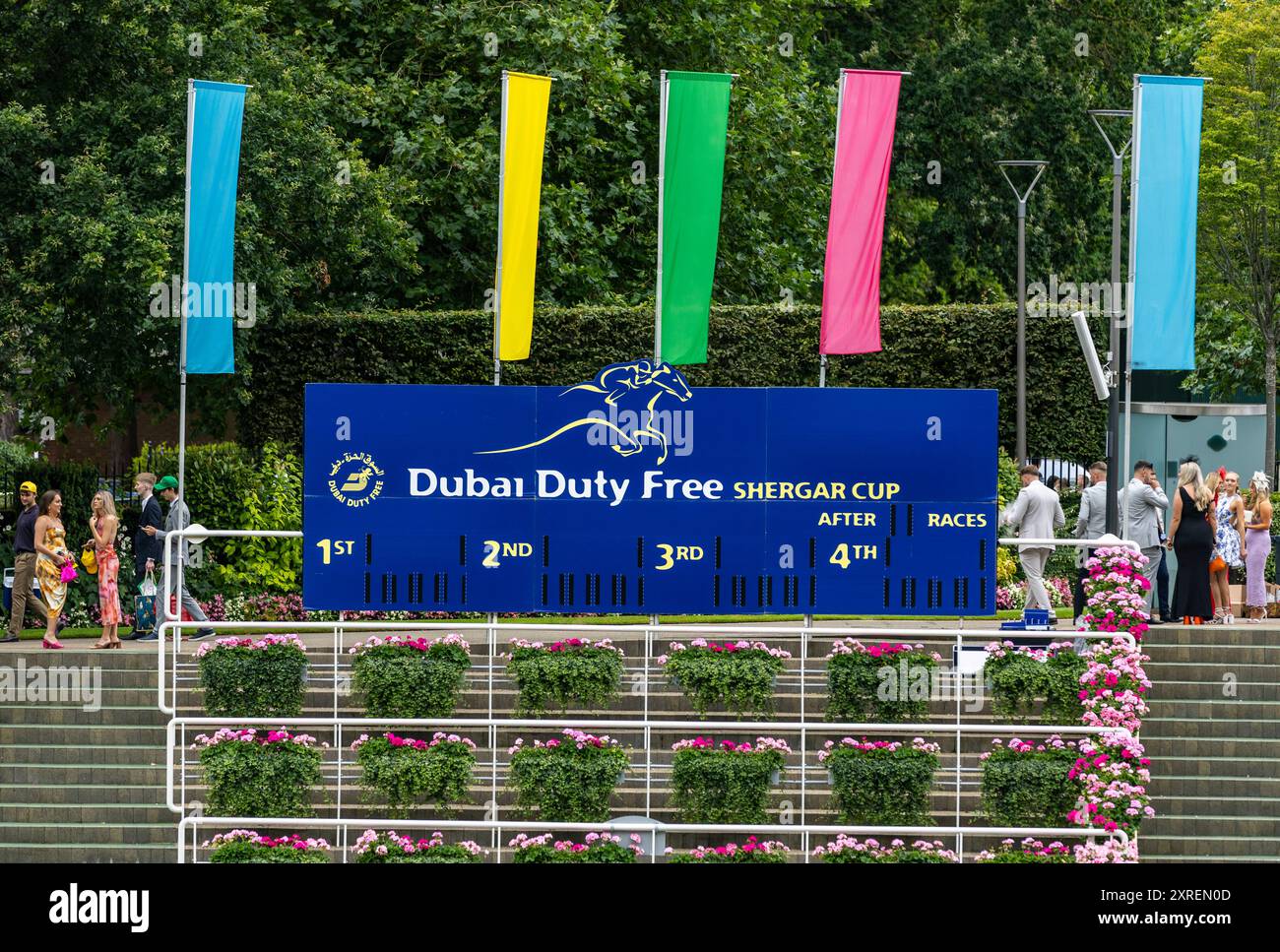 Branding vor dem Rennen auf der Ascot Racecourse. Bilddatum: Samstag, 10. August 2024. Stockfoto