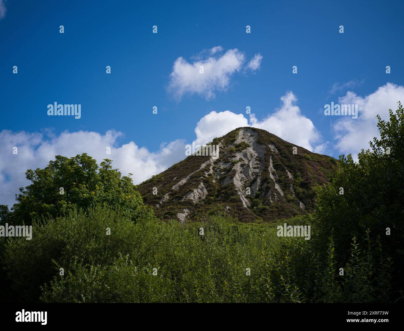 China Clay Slag Slurry Haufen in Blackpool Pit Nr St Austell Cornwall Stockfoto