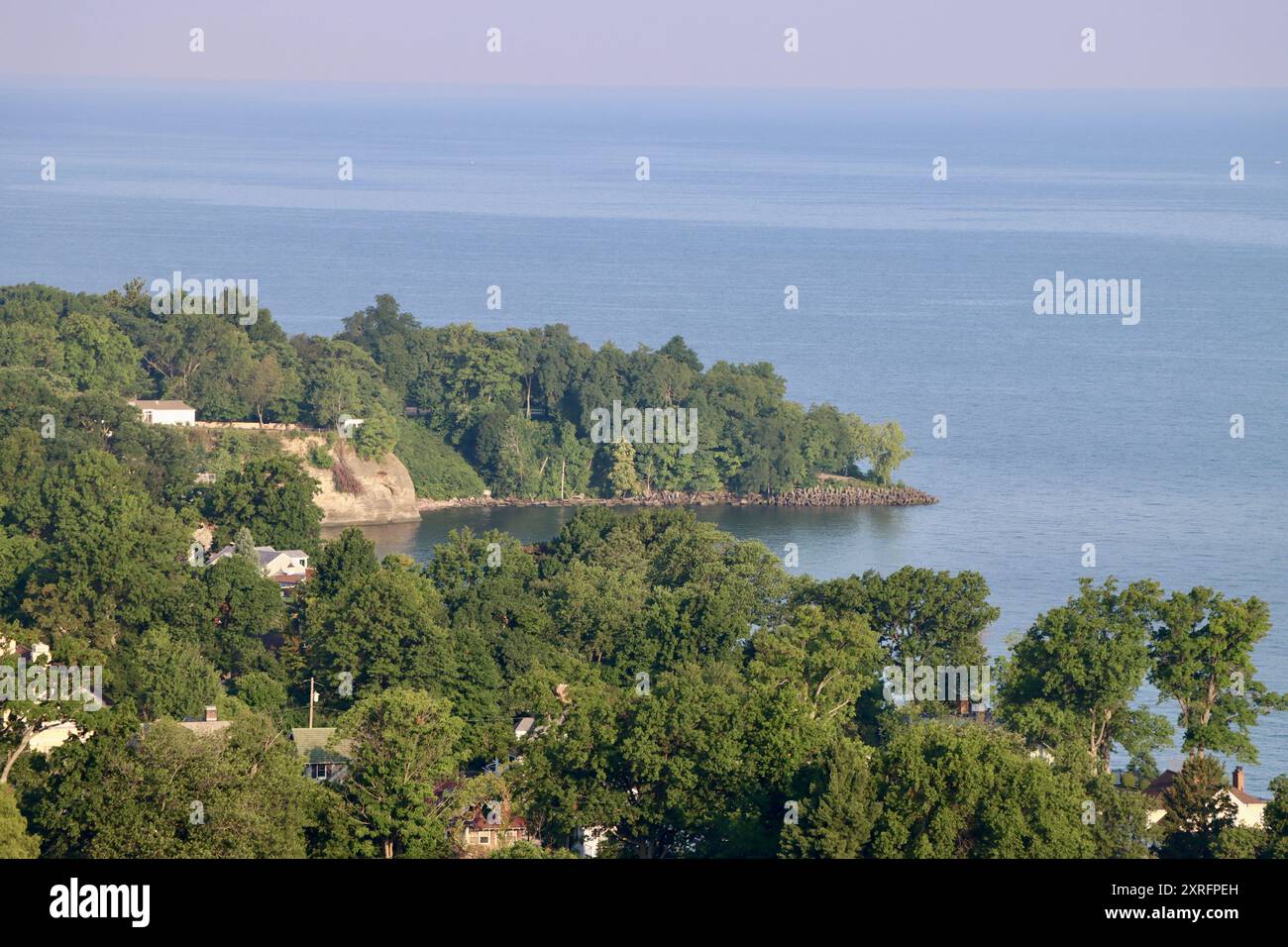 Lakewood Park Point am Lake Erie westlich von der Innenstadt von Cleveland, Ohio, USA Stockfoto