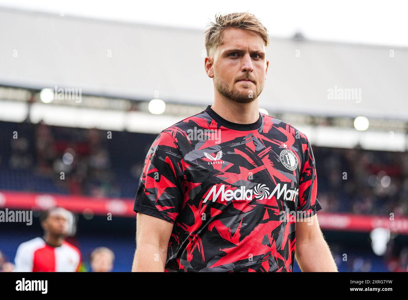 Rotterdam, Niederlande. August 2024. Rotterdam - Feyenoord Torhüter Mikki van SAS im ersten Spiel der Eredivisie Saison 2024/2025. Das Eröffnungsspiel der Saison findet zwischen Feyenoord und Willem II im Stadion Feijenoord de Kuip am 10. August 2024 in Rotterdam, Niederlande, statt. Credit: Box to Box Pictures/Alamy Live News Stockfoto