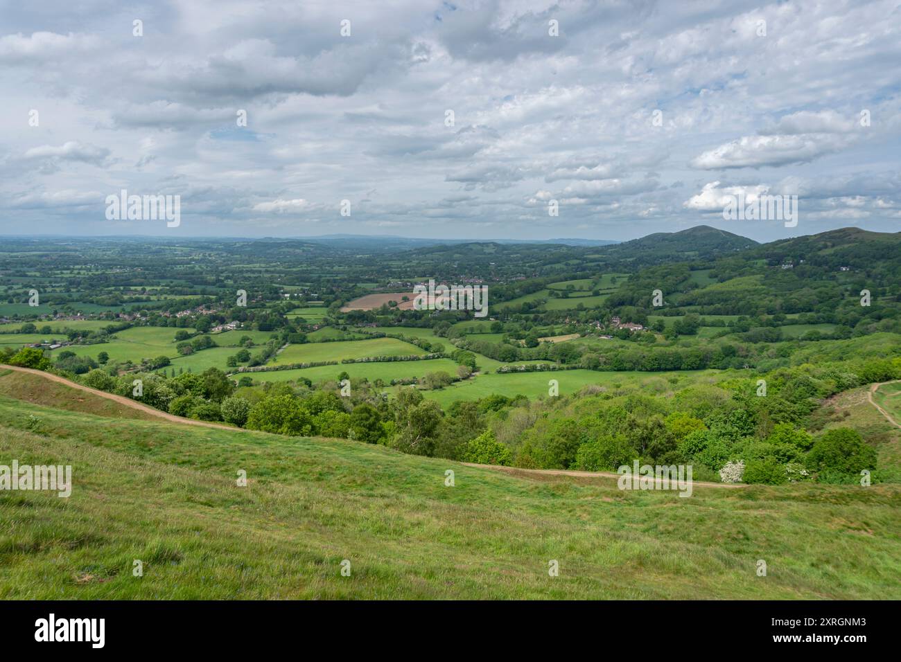 Britisches Lager, eisenzeitliches Hügelfort, Malvern Hills Stockfoto