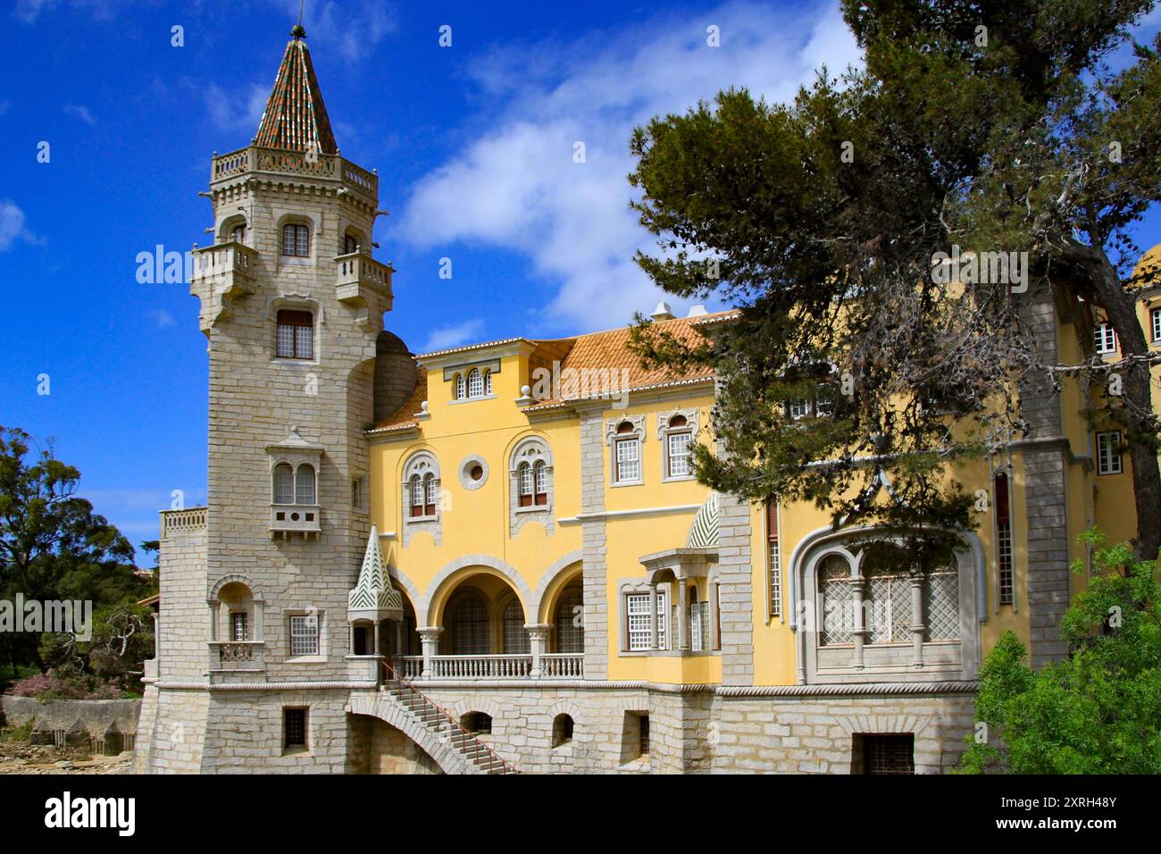 Cascais, Portugal. Park und Museum Condes de Castro Guimarães. März 2017 Stockfoto