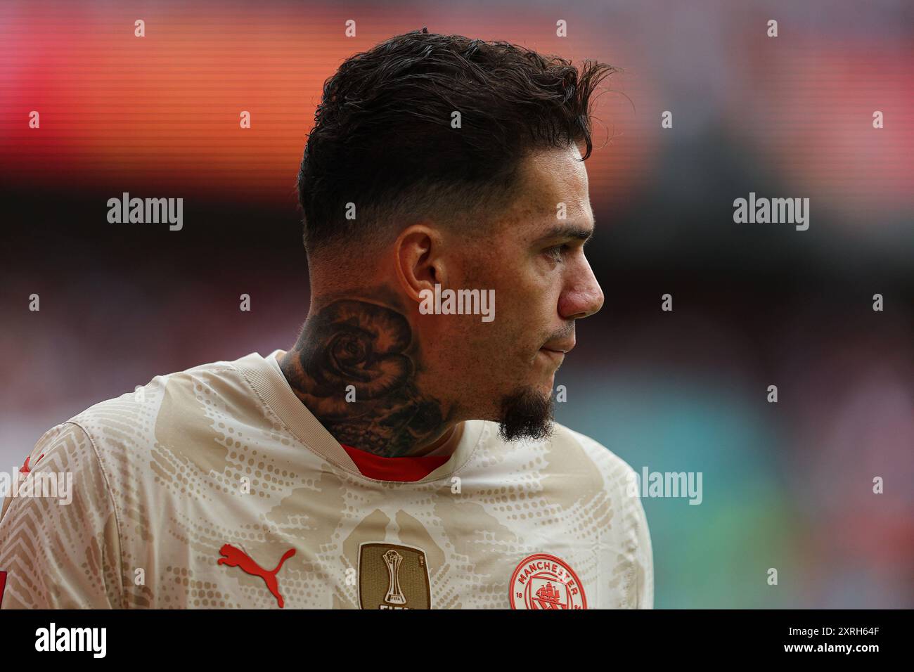 Wembley Stadium, London, Großbritannien. August 2024. FA Community Shield Football, Manchester City gegen Manchester United; Torhüter Ederson Moraes von Manchester City Credit: Action Plus Sports/Alamy Live News Stockfoto