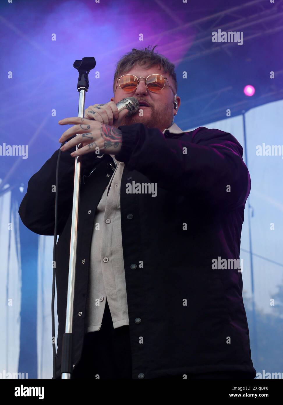 Rochdale, Großbritannien. August 2024. Die Lotteriegewinner treten beim Feelgood Festival auf. Es war ihr zweiter Auftritt auf dem Festival, der vor zehn Jahren hier auftrat. Rochdale, Großbritannien. Quelle: Barbara Cook/Alamy Live News Stockfoto