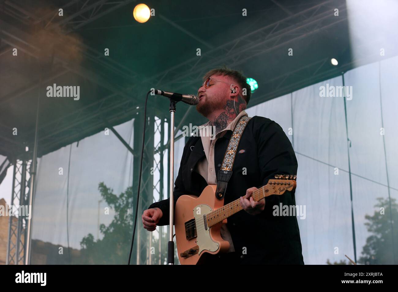 Rochdale, Großbritannien. August 2024. Die Lotteriegewinner treten beim Feelgood Festival auf. Es war ihr zweiter Auftritt auf dem Festival, der vor zehn Jahren hier auftrat. Rochdale, Großbritannien. Quelle: Barbara Cook/Alamy Live News Stockfoto