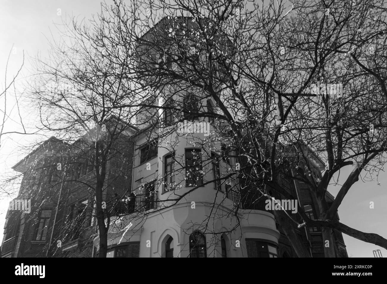 Schwarz-weißer Bulgur-Palast in Istanbul, türkei Stockfoto