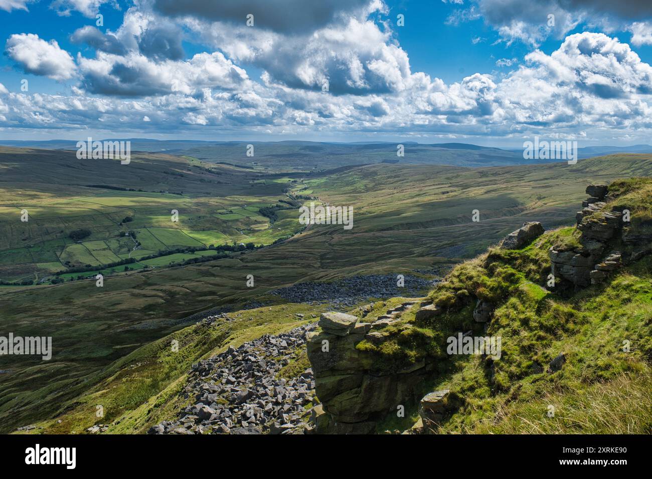 Eden Valley von Wild Boar Fell Stockfoto